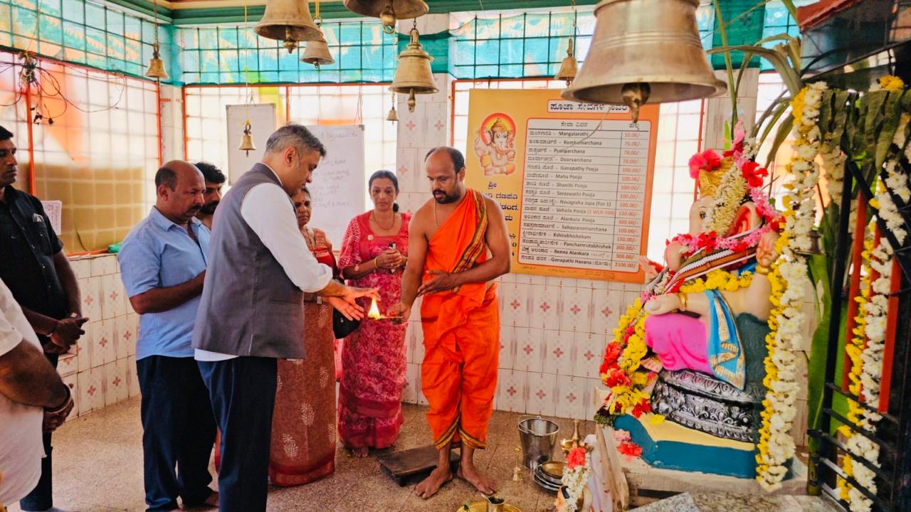 ಬಲಮುರಿ ಮಹಾಗಣಪತಿ ದೇವಸ್ಥಾನಕ್ಕೆ ಶಾಸಕ ಎ.ಎಸ್.ಪೊನ್ನಣ್ಣ ಭೇಟಿ