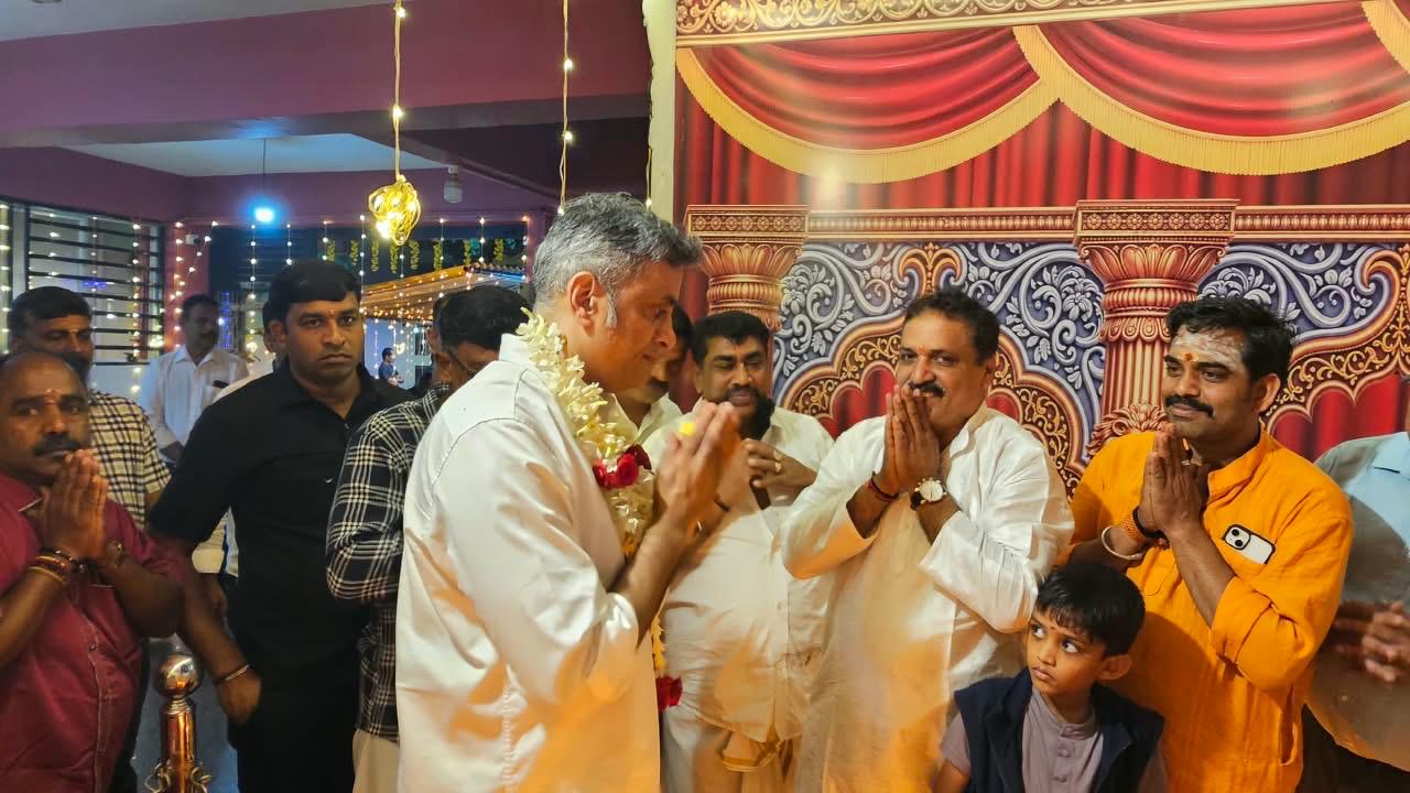 ವಿರಾಜಪೇಟೆ: ಅಂಗಳಪರಮೇಶ್ವರಿ ದೇವಸ್ಥಾನದ ಗಣೇಶೋತ್ಸವದಲ್ಲಿ ಶಾಸಕ ಪೊನ್ನಣ್ಣ ಭಾಗಿ