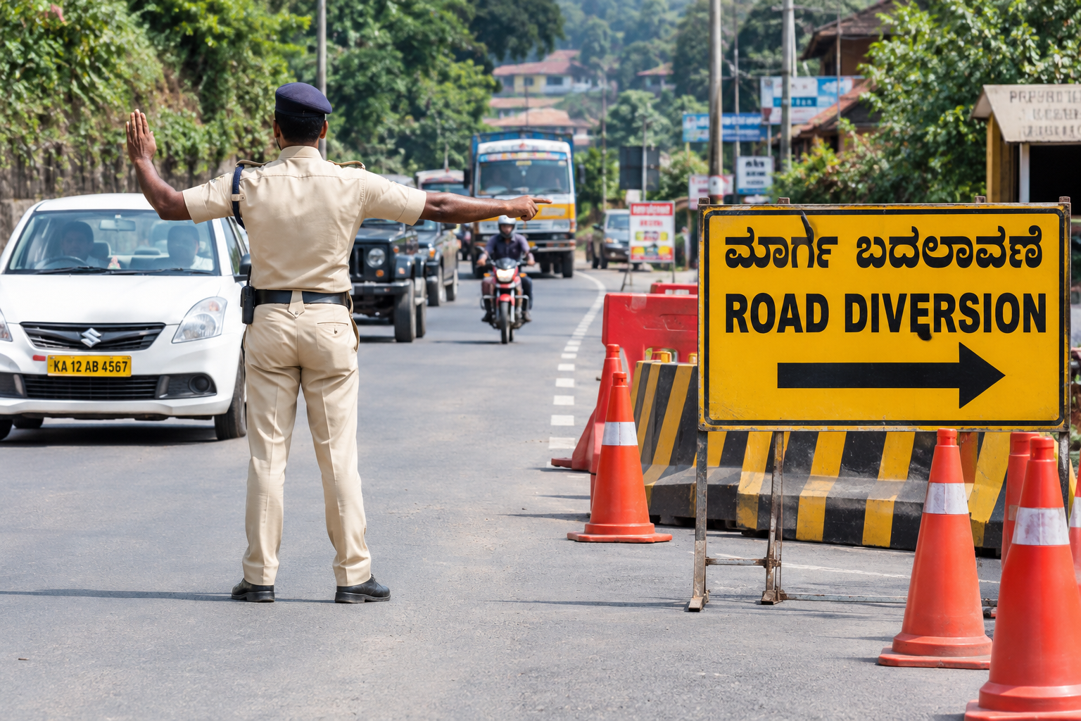 ಮಡಿಕೇರಿ ಮತ್ತು ಗೋಣಿಕೊಪ್ಪ ದಸರಾ; ವಾಹನ ಸಂಚಾರದಲ್ಲಿ ಮಾರ್ಗ ಬದಲಾವಣೆ 