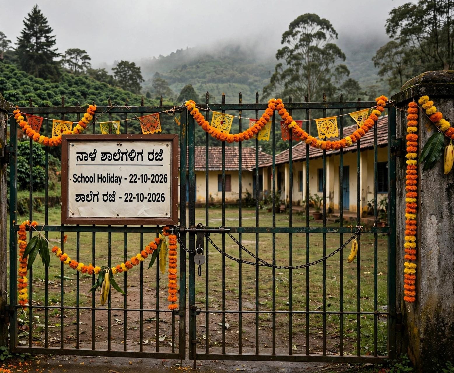 ಕೊಡಗು ಜಿಲ್ಲೆಯ ಶಾಲೆಗಳಿಗೆ ನಾಳೆ ರಜೆ ಘೋಷಣೆ ; ಜಿಲ್ಲಾಧಿಕಾರಿ ಆದೇಶ
