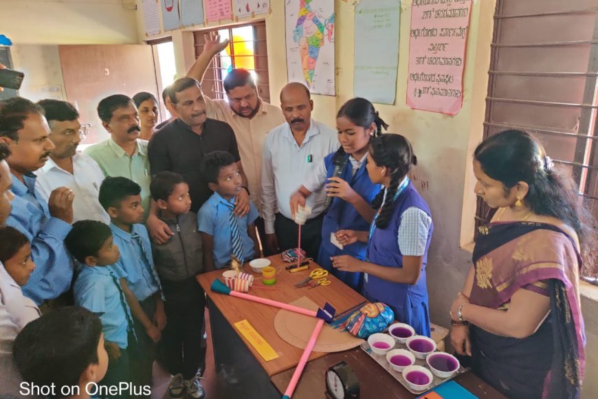 ಐಗೂರು ಸರ್ಕಾರಿ ಪ್ರೌಢಶಾಲೆಯಲ್ಲಿ ಗಮನ ಸೆಳೆದ ವಿಜ್ಞಾನ ವಸ್ತು ಪ್ರದರ್ಶನ:  ವಿದ್ಯಾರ್ಥಿಗಳಲ್ಲಿ ವೈಜ್ಞಾನಿಕ‌ ಮನೋಭಾವ ಬೆಳೆಸಲು ಬಿಇಓ ಕೃಷ್ಣಪ್ಪ ಸಲಹೆ