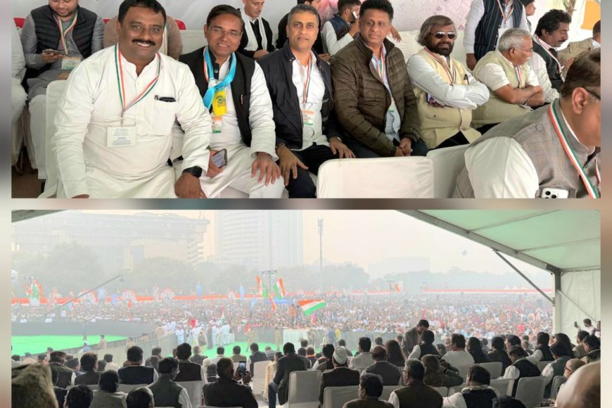 ದೆಹಲಿ:ವೋಟ್ ಚೋರ್ ಗದ್ದಿ ಚೋಡ್ ಪ್ರತಿಭಟನೆಯಲ್ಲಿ ಭಾಗವಹಿಸಿದ ಶಾಸಕ ಎಎಸ್ ಪೊನ್ನಣ್ಣ