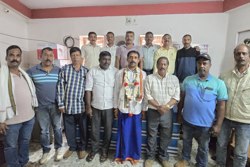 ವಿರಾಜಪೇಟೆ:ಗುತ್ತಿಗೆದಾರರ ಸಂಘದಿಂದ ಗಣೇಶ್ ಅವರಿಗೆ ಸನ್ಮಾನ