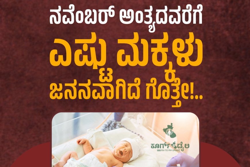 ಕೊಡಗು:2025ರ ಜನವರಿ 1ರಿಂದ ನವೆಂಬರ್ ಅಂತ್ಯದವರೆಗೆ ಎಷ್ಟು ಮಕ್ಕಳು ಜನನವಾಗಿದೆ ಗೊತ್ತೇ!..