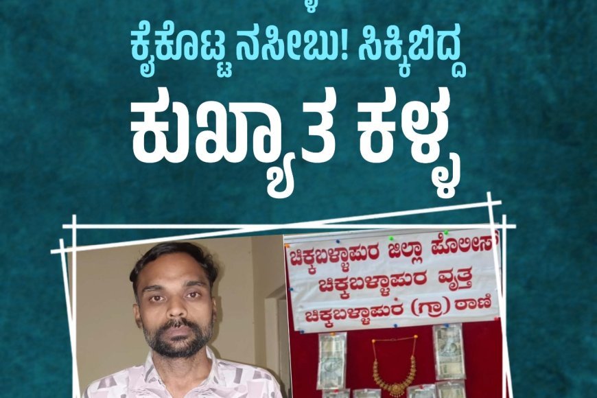 97ನೇ ಮನೆಕಳ್ಳತನದ ವೇಳೆ ಕೈಕೊಟ್ಟ ನಸೀಬು! ಸಿಕ್ಕಿಬಿದ್ದ ಕುಖ್ಯಾತ ಕಳ್ಳ
