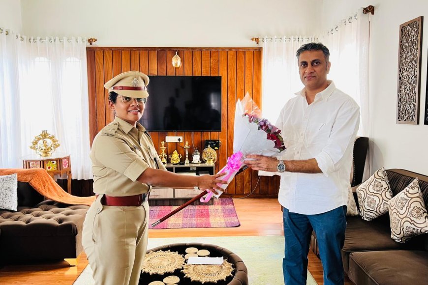 ಶಾಸಕ‌ ಎಎಸ್ ಪೊನ್ನಣ್ಣ ಅವರನ್ನು ಭೇಟಿ ಮಾಡಿದ ನೂತನ ಎಸ್.ಪಿ ಬಿಂದು ಮಣಿ