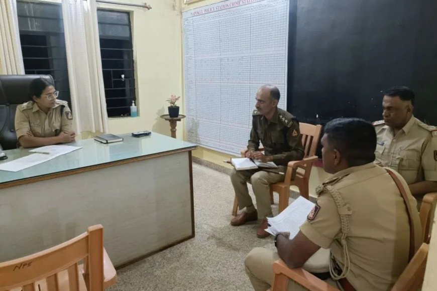 ನಾಪೋಕ್ಲು ಪೊಲೀಸ್ ಠಾಣೆಗೆ ನೂತನ ಪೊಲೀಸ್ ವರಿಷ್ಠಾಧಿಕಾರಿ  ಬಿಂದುಮಣಿ ಭೇಟಿ