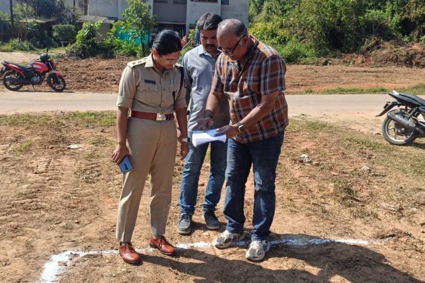 ಮಡಿಕೇರಿ:ಪೊಲೀಸ್ ವಸತಿ ಗೃಹಗಳನ್ನು ನಿರ್ಮಿಸಲಿರುವ ಸ್ಥಳ ಪರಿಶೀಲನೆ ‌ನಡೆಸಿದ ಎಸ್.ಪಿ ಬಿಂದು ಮಣಿ