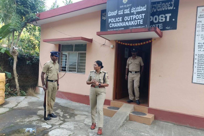 ಅಮ್ಮತ್ತಿ, ಪಾಲಿಬೆಟ್ಟ ಮತ್ತು ಚೆನ್ನಯ್ಯನ ಕೋಟೆ ಪೊಲೀಸ್ ಉಪ‌ ಠಾಣೆಗಳಿಗೆ ಭೇಟಿ ನೀಡಿದ ಎಸ್.ಪಿ ಬಿಂದುಮಣಿ