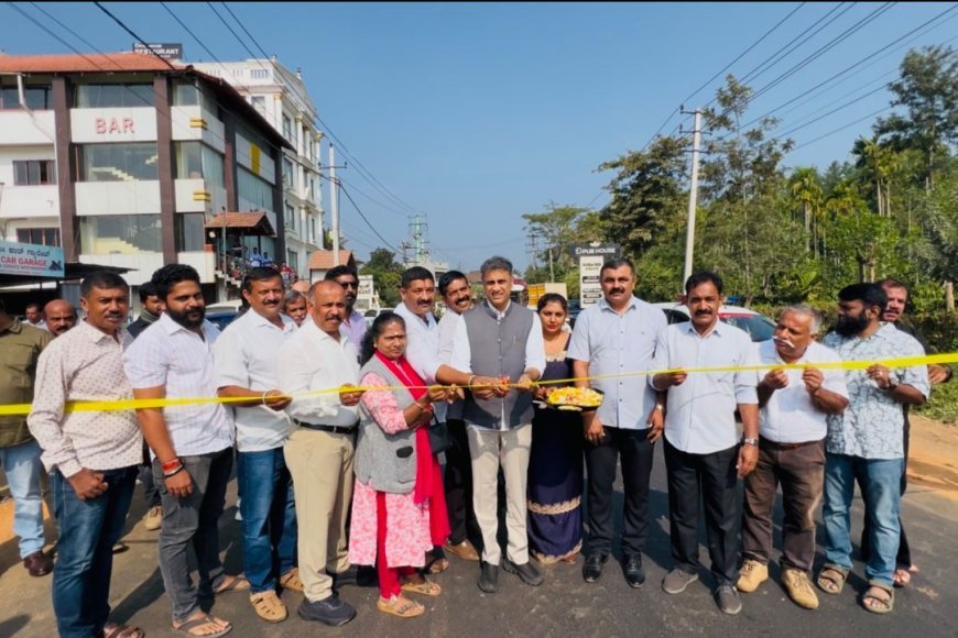 ಗೋಣಿಕೊಪ್ಪ-ಪಾಲಿಬೆಟ್ಟ ರಸ್ತೆ ಕಾಮಗಾರಿ ಪೂರ್ಣ; ರಸ್ತೆ ಉದ್ಘಾಟಿಸಿದ ಶಾಸಕ ಎಎಸ್ ಪೊನ್ನಣ್ಣ