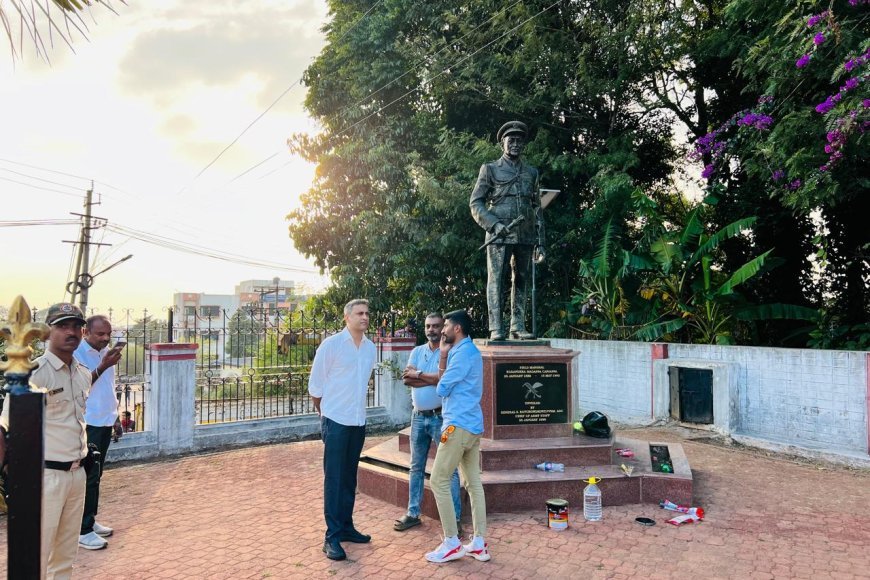ಫೀಲ್ಡ್ ಮಾರ್ಷಲ್ ಕೆ.ಎಂ ಕಾರ್ಯಪ್ಪ ಅವರ ಸ್ಮಾರಕಕ್ಕೆ ಭೇಟಿ ನೀಡಿದ ಶಾಸಕ ಎಎಸ್ ಪೊನ್ನಣ್ಣ