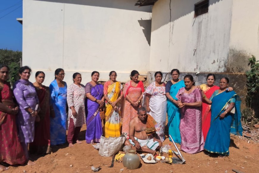 ವಿರಾಜಪೇಟೆ:ಕೊಡಗು ಮಹಿಳಾ ಸಹಕಾರ ಸಂಘದಲ್ಲಿ ಹೈಟೆಕ್ ಶೌಚಾಲಯದ ನಿರ್ಮಾಣ ಕಾಮಗಾರಿಗೆ ಭೂಮಿ ಪೂಜೆ