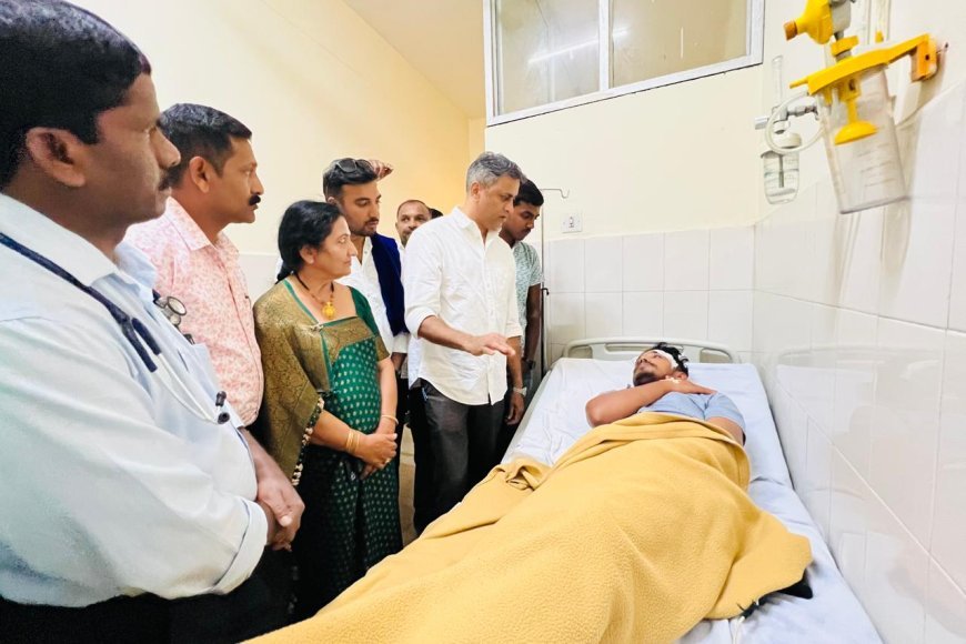 ನಾಪೋಕ್ಲುವಿನಲ್ಲಿ ಹಲ್ಲೆಗೊಳಗಾದ ಯುವಕನ ಆರೋಗ್ಯ ವಿಚಾರಿಸಿದ ಶಾಸಕ ಎಎಸ್ ಪೊನ್ನಣ್ಣ