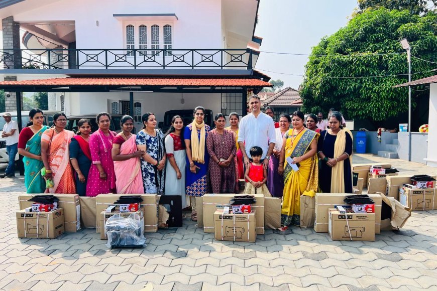 ವಿರಾಜಪೇಟೆ;ಮಹಿಳೆಯರಿಗೆ ಉಚಿತ ಹೊಲಿಗೆ ಯಂತ್ರ ವಿತರಿಸಿದ ಶಾಸಕ ಎಎಸ್ ಪೊನ್ನಣ್ಣ