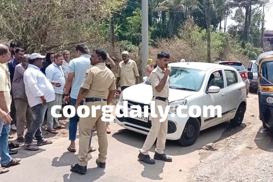 ನಾಪೋಕ್ಲು :ರಸ್ತೆ ಬದಿ ತೆರಳುತ್ತಿದ್ದ ಪಾದಾಚಾರಿ ತಾಯಿ-ಮಗಳಿಗೆ ಕಾರು ಡಿಕ್ಕಿ