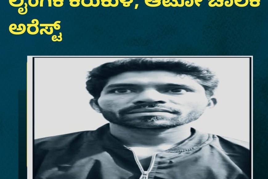 ಸಿದ್ದಾಪುರ; ಶಾಲಾ ವಿದ್ಯಾರ್ಥಿನಿಗೆ ಲೈಂಗಿಕ ಕಿರುಕುಳ, ಆಟೋ ಚಾಲಕ ಅರೆಸ್ಟ್