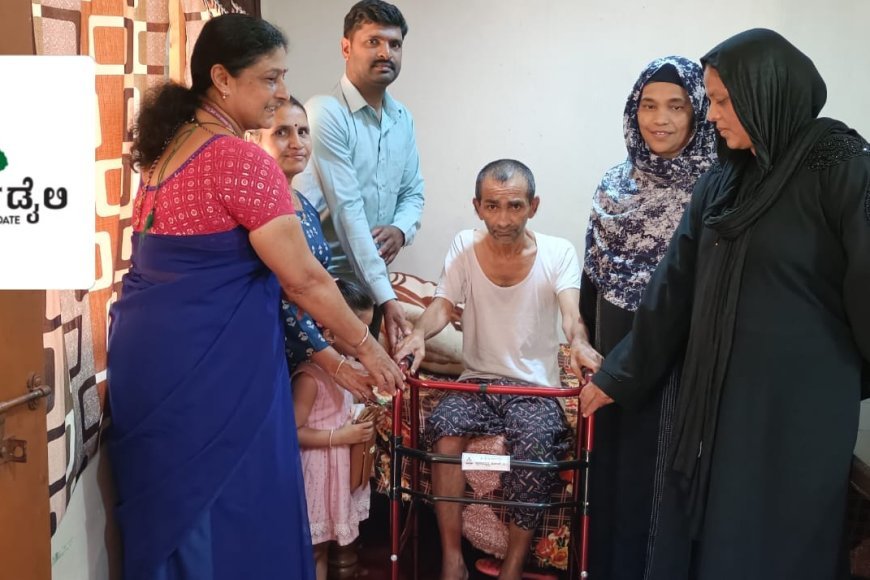ಧರ್ಮಸ್ಥಳ ಸಂಘದಿಂದ ಎಮ್ಮೆಮಾಡು ಗ್ರಾಮದ ರೋಗಿಯೊಬ್ಬರಿಗೆ ವಾಕರ್ ಕೊಡುಗೆ