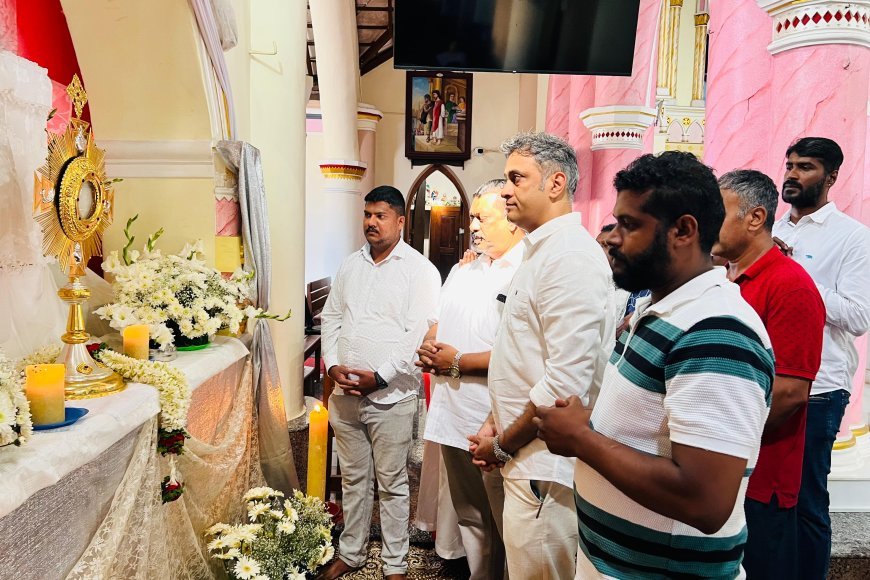 ಗುಡ್ ಫ್ರೈಡೆ ಆಚರಣೆ:ವಿರಾಜಪೇಟೆ ಸಂತ ಅನ್ನಮ್ಮ ಚರ್ಚ್ಗೆ ಶಾಸಕ ಎಎಸ್ ಪೊನ್ನಣ್ಣ ಭೇಟಿ