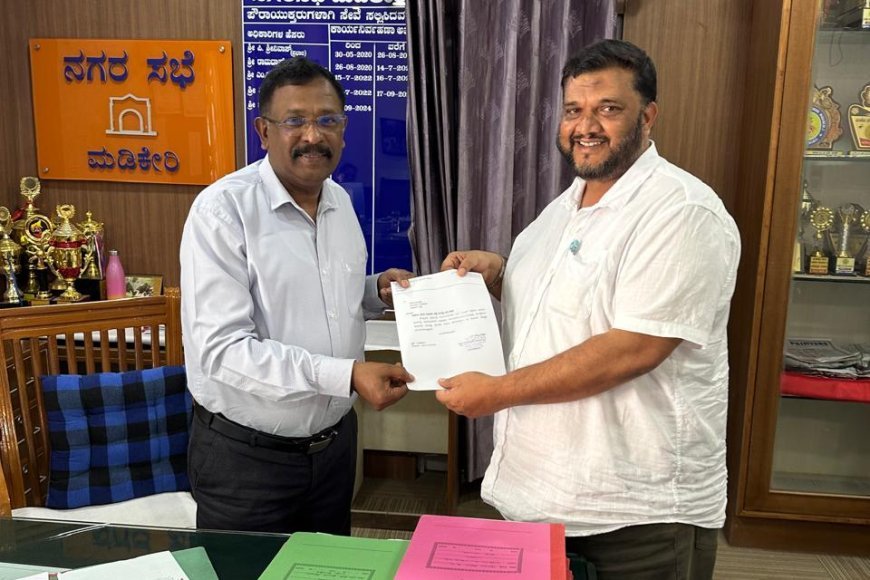 ಮಡಿಕೇರಿ;ಹಿಲ್ ರೋಡ್, ರಸ್ತೆ ದುರಸ್ಥಿ ಪಡಿಸಲು‌ ಮನವಿ ಸಲ್ಲಿಕೆ