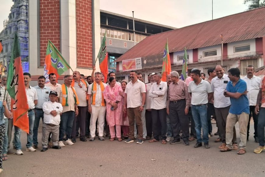 ಪಂಚರಾಜ್ಯ ಚುನಾವಣಾ ಫಲಿತಾಂಶ;ವಿರಾಜಪೇಟೆಯಲ್ಲಿ ಬಿಜೆಪಿ ವಿಜಯೋತ್ಸವ