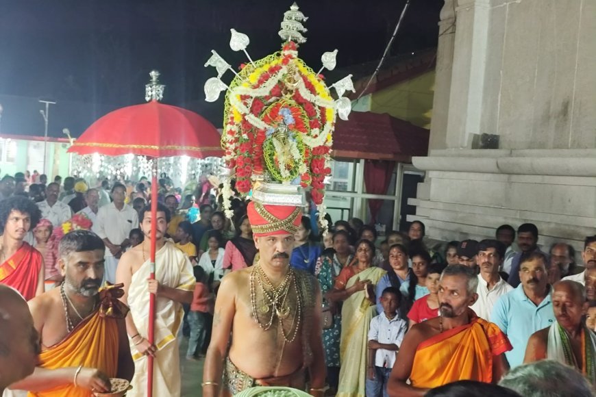 ಭಾಗಮಂಡಲ;ಭಗಂಡೇಶ್ವರ ದೇವಸ್ಥಾನದಲ್ಲಿ ದೇವಿಯ ವಸಂತೋತ್ಸವದೂಂದಿಗೆ ತಾವೂರು ಮಹಿಷಾಸುರ ಮರ್ದಿನಿ ದೇವಿಯ ವಾರ್ಷಿಕ ಉತ್ಸವ