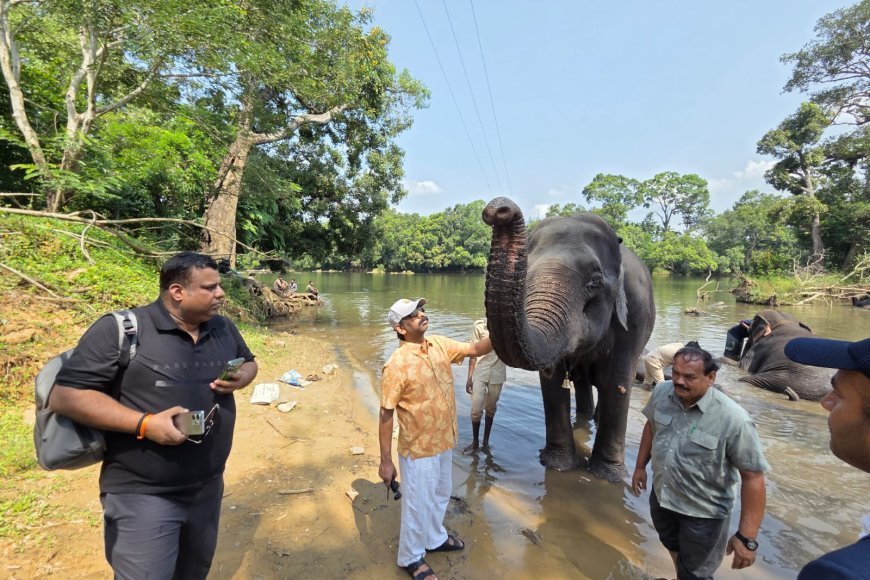 ದುಬಾರೆ ಸಾಕಾನೆ ಶಿಬಿರಕ್ಕೆ ಜಾರ್ಖಂಡ್ ಮುಖ್ಯಮಂತ್ರಿ ಹೇಮಂತ್ ಸೊರೇನ್ ಭೇಟಿ