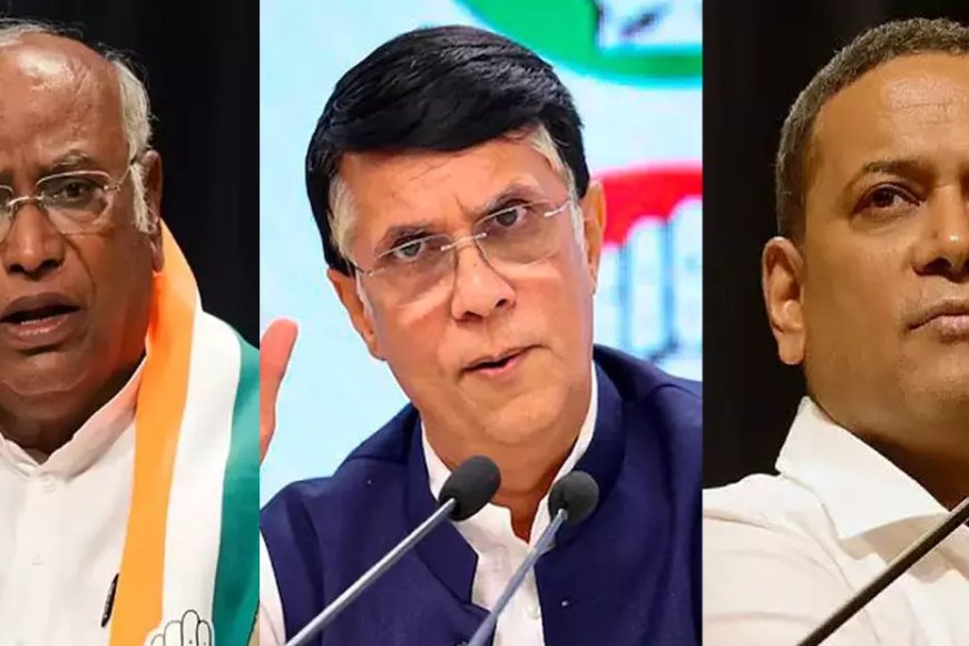 ಫೋಟೋ: ಮಲ್ಲಿಕಾರ್ಜುನ ಖರ್ಗೆ| ಪವನ್ ಖೇರಾ| ಮನ್ಸೂರ್ ಅಲಿ ಖಾನ್