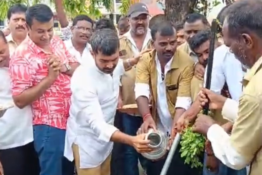 ಶನಿವಾರಸಂತೆಯಲ್ಲಿ ಆಟೋ ನಿಲ್ದಾಣಕ್ಕೆ ಶಾಸಕ ಡಾ. ಮಂತರ್ ಗೌಡ ಭೂಮಿ ಪೂಜೆ
