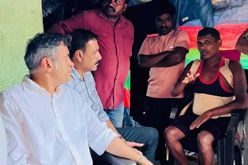 ಮರದಿಂದ ಬಿದ್ದು ಗಾಯಗೊಂಡಿದ್ದ ವ್ಯಕ್ತಿಗೆ ಶಾಸಕ ಪೊನ್ನಣ್ಣ ಸಾಂತ್ವನ