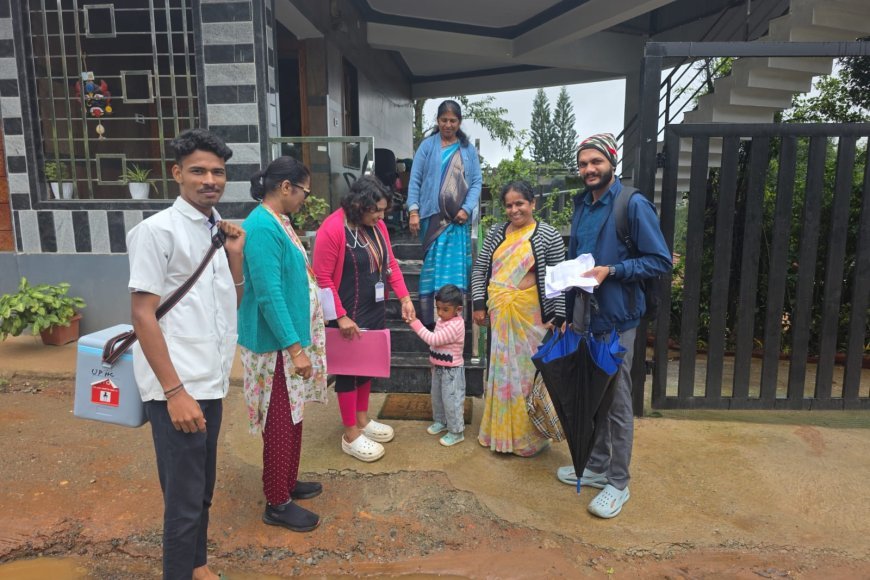 ಮಡಿಕೇರಿ ನಗರದಲ್ಲಿ ಆರೋಗ್ಯ ಇಲಾಖೆ ಅಧಿಕಾರಿಗಳಿಂದ ಆರೋಗ್ಯ ತಪಾಸಣೆ