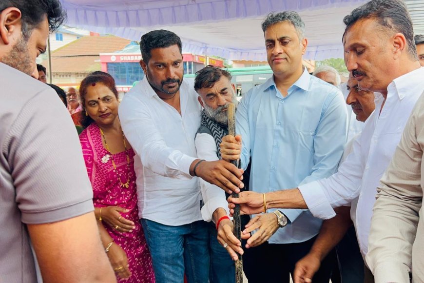 ಪೊನ್ನಂಪೇಟೆ: ನೂತನ ಬಸ್ಸ್ ನಿಲ್ದಾಣ ಕಾಮಗಾರಿಗೆ ಚಾಲನೆ