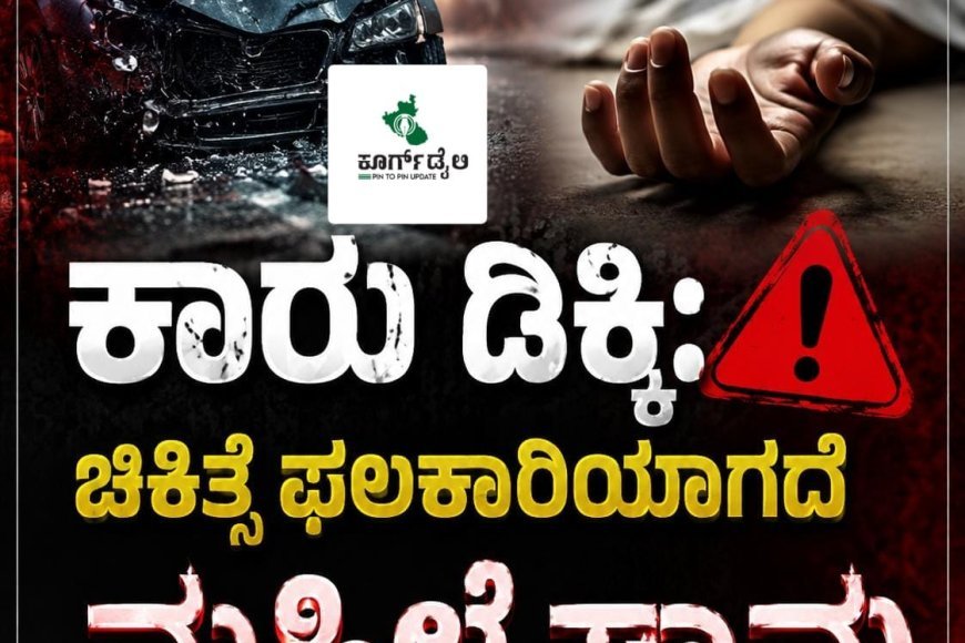 ಕಾರು ಡಿಕ್ಕಿ: ಚಿಕಿತ್ಸೆ ಫಲಕಾರಿಯಾಗದೆ ಮಹಿಳೆ ಸಾವು