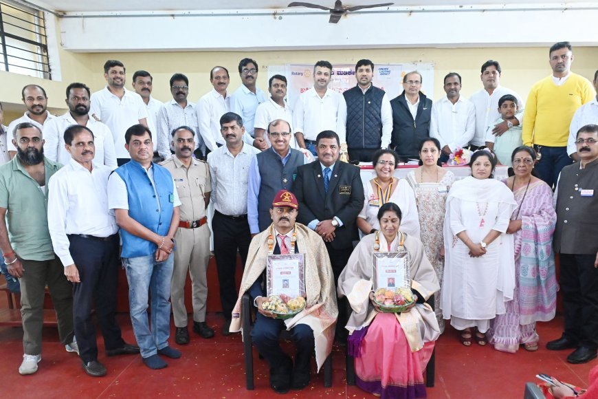 ಮಡಿಕೇರಿ ರೋಟರಿ ವುಡ್ಸ್ ನಿಂದ ಯೋಧ ನಮನ:ಸೈನಿಕ ದಂಪತಿಗೆ ಸನ್ಮಾನ