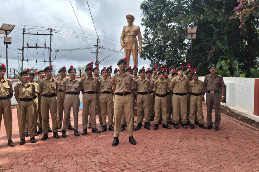 ಕೊಡಗು ವಿದ್ಯಾಲಯದ ಎನ್.ಸಿ.ಸಿ. ಕೆಡೆಟ್ಗಳಿಂದ ಪ್ರತಿಮೆ ಸ್ವಚ್ಛತೆ