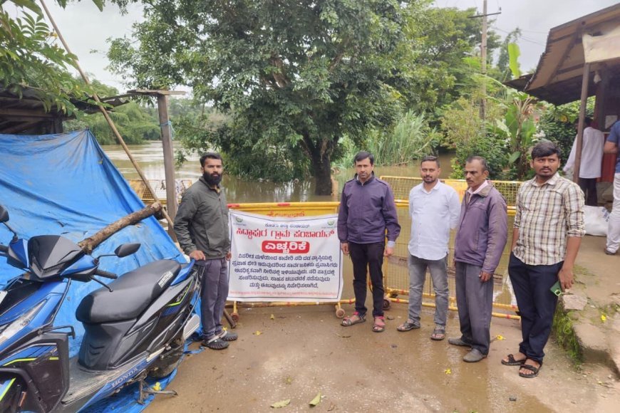 ಕರಡಿಗೋಡು-ಚಿಕ್ಕನಹಳ್ಳಿ ರಸ್ತೆ ಮುಳುಗಡೆ :ಸಂಚಾರ ನಿರ್ಬಂಧ