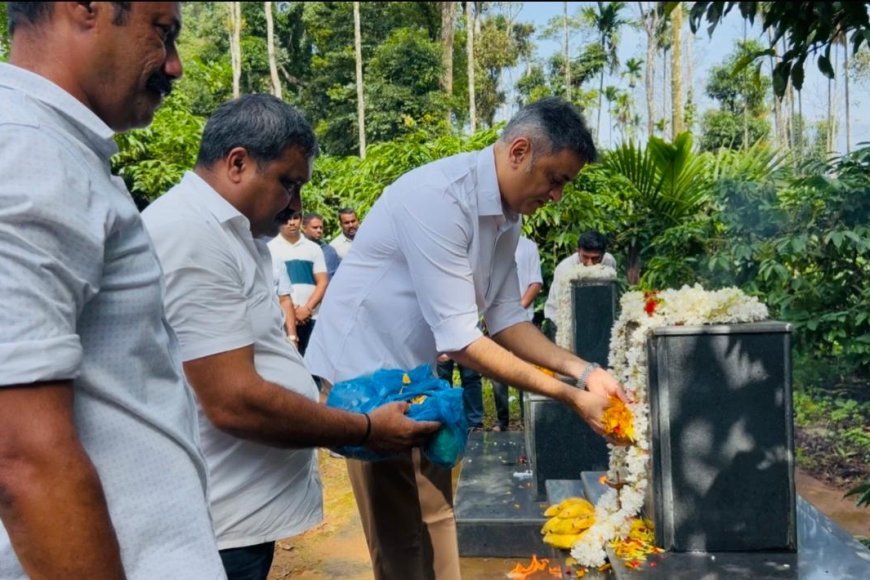ಎ.ಕೆ ಸುಬ್ಬಯ್ಯ ಜನ್ಮದಿನ;ಪುಷ್ಪ ನಮನ ಸಲ್ಲಿಸಿದ ಶಾಸಕ ಎಎಸ್ ಪೊನ್ನಣ್ಣ