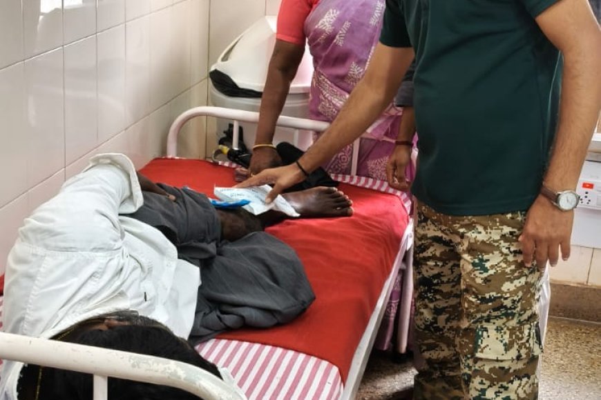 ಸ್ಕೂಟಿಯಲ್ಲಿ ತೆರಳುತ್ತಿದ್ದ ಕಾರ್ಮಿಕನ ಮೇಲೆ ಕಾಡಾನೆ ದಾಳಿ: ಗಂಭೀರ ಗಾಯ