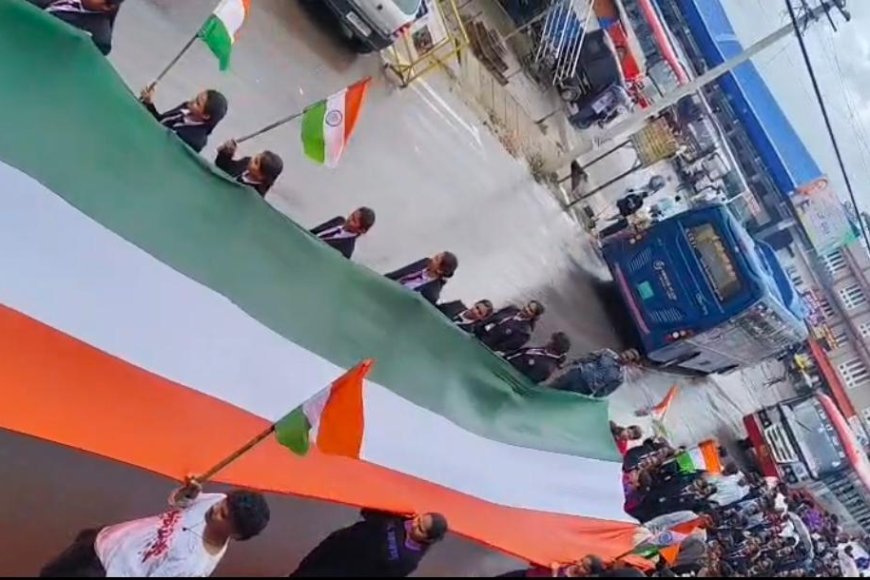 ಗೋಣಿಕೊಪ್ಪ: 500 ಮೀಟರ್ ಉದ್ದದ ತಿರಂಗ ಯಾತ್ರೆ