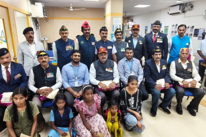 ಕೆನರಾ ಬ್ಯಾಂಕ್‌ನಿಂದ ಸ್ವಾತಂತ್ರ್ಯೋತ್ಸವ ಆಚರಣೆ: ಮಾಜಿ ಸೈನಿಕರಿಗೆ ಸನ್ಮಾನ, ವಿದ್ಯಾರ್ಥಿನಿಯರಿಗೆ ಪ್ರತಿಭಾ ಪುರಸ್ಕಾರ