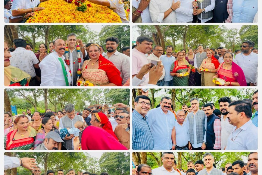ಆನೆಚೌಕೂರು ಗೇಟ್ ಬಳಿ ಶಾಸಕ ಎಎಸ್ ಪೊನ್ನಣ್ಣ ಅವರಿಗೆ ಅದ್ಧೂರಿ ಸ್ವಾಗತ