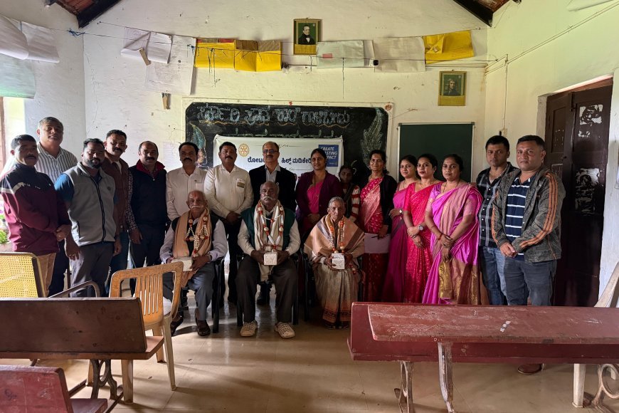 ಗಾಳಿಬೀಡು ಸಕಾ೯ರಿ ಪ್ರೌಡಶಾಲೆಯಲ್ಲಿ ಹಿರಿಯ ಜೀವಿಗಳಿಗೆ ಗೌರವಾಪ೯ಣೆ
