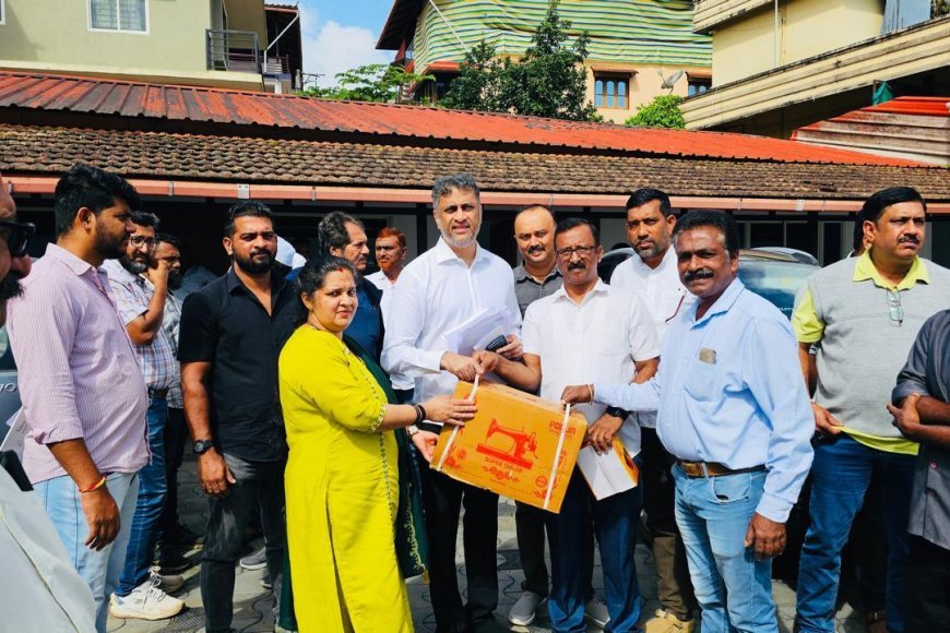 ಟೈಲರಿಂಗ್ ಯಂತ್ರ ವಿತರಿಸಿದ ಶಾಸಕ ಎಎಸ್ ಪೊನ್ನಣ್ಣ