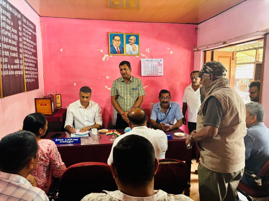 ಕೆ.ಬಾಡಗ ಗ್ರಾಮ ಪಂಚಾಯಿತಿಗೆ ಶಾಸಕ ಎ.ಎಸ್ ಪೊನ್ನಣ್ಣ ಭೇಟಿ: ಅಭಿವೃದ್ಧಿ ಕಾರ್ಯಗಳ ಕುರಿತು ಚರ್ಚೆ
