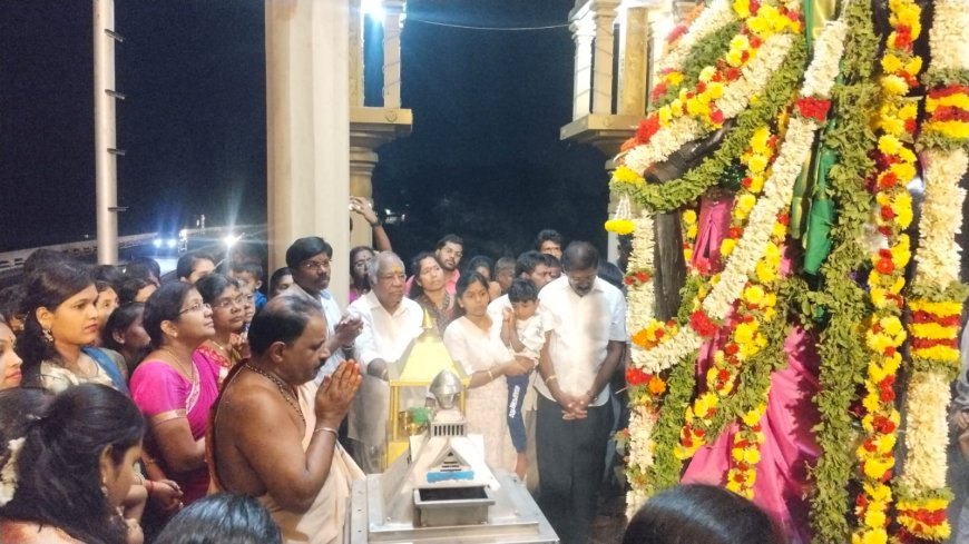 ಕುಶಾಲನಗರ:ಕೊಪ್ಪ ಗಡಿಭಾಗದ ಕಾವೇರಿ ದೇಗುಲದಲ್ಲಿ ಎಸ್ ಎಲ್ ಎನ್ ಸಂಸ್ಥೆಯಿಂದ ವಿಶೇಷ ಪೂಜೆ