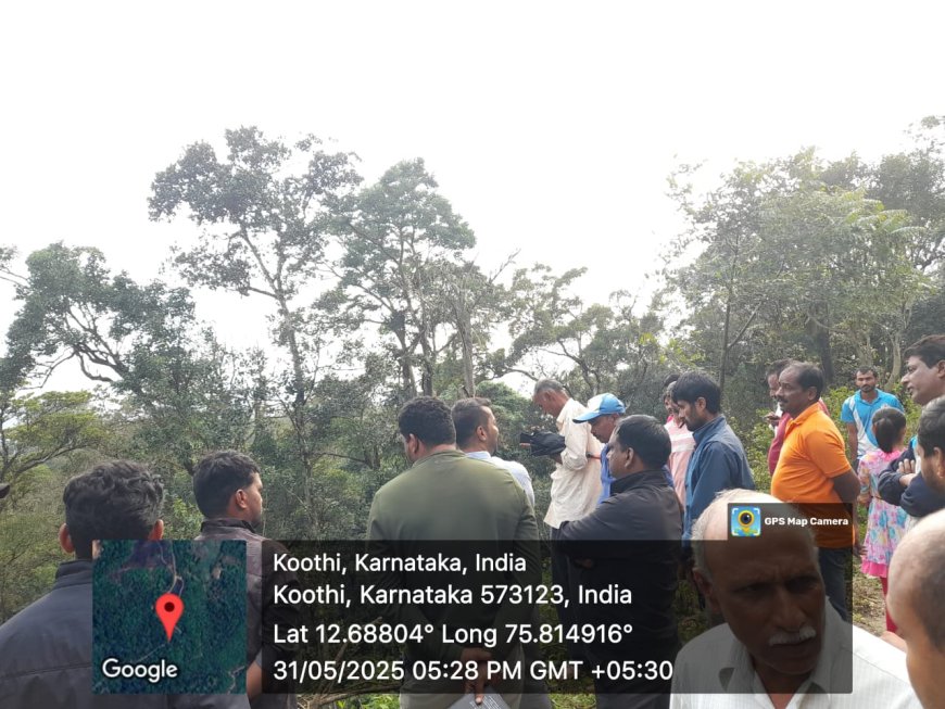 ಸೋಮವಾರಪೇಟೆ: ಬರೆ ಕುಸಿತ,ಸ್ಥಳ ಪರಿಶೀಲಿಸಿದ ಡಾ ಮಂತರ್ ಗೌಡ