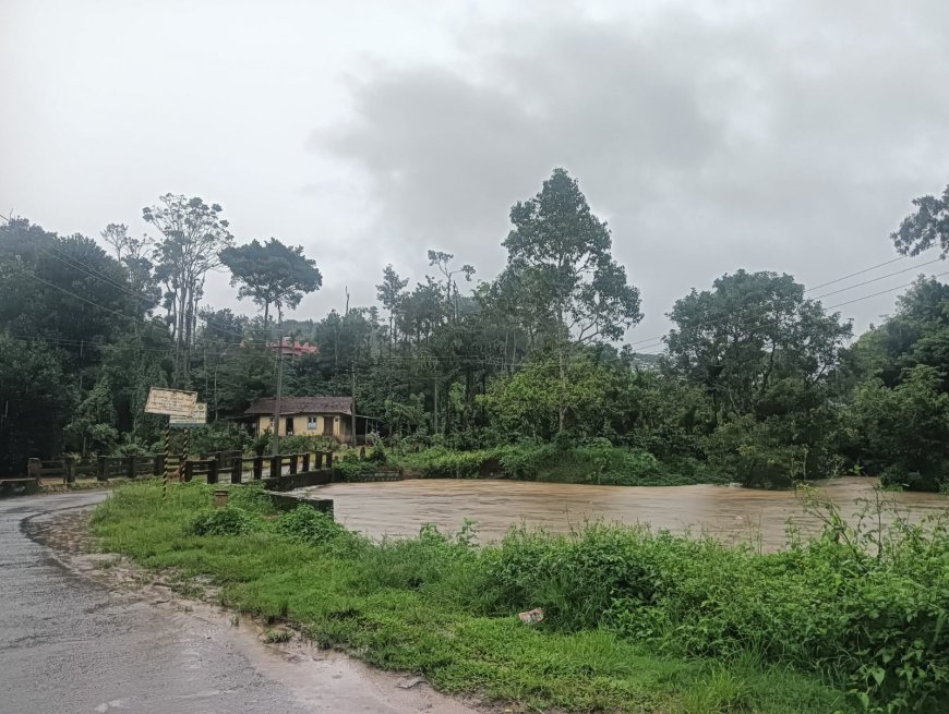 ಎಡಪಾಲ ಸೇತುವೆಯಲ್ಲಿ ನೀರಿನ ಪ್ರಮಾಣ ಹೆಚ್ಚಳ