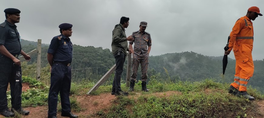 ಸಹಾಯಕ ಕಮಾಂಡೆಂಟ್ ಕಿರಣ್ ಕುಮಾರ್ ಕೊಡಗು ಜಿಲ್ಲೆಯ ಭೂಕುಸಿತ ಪ್ರದೇಶಗಳಿಗೆ ಭೇಟಿ