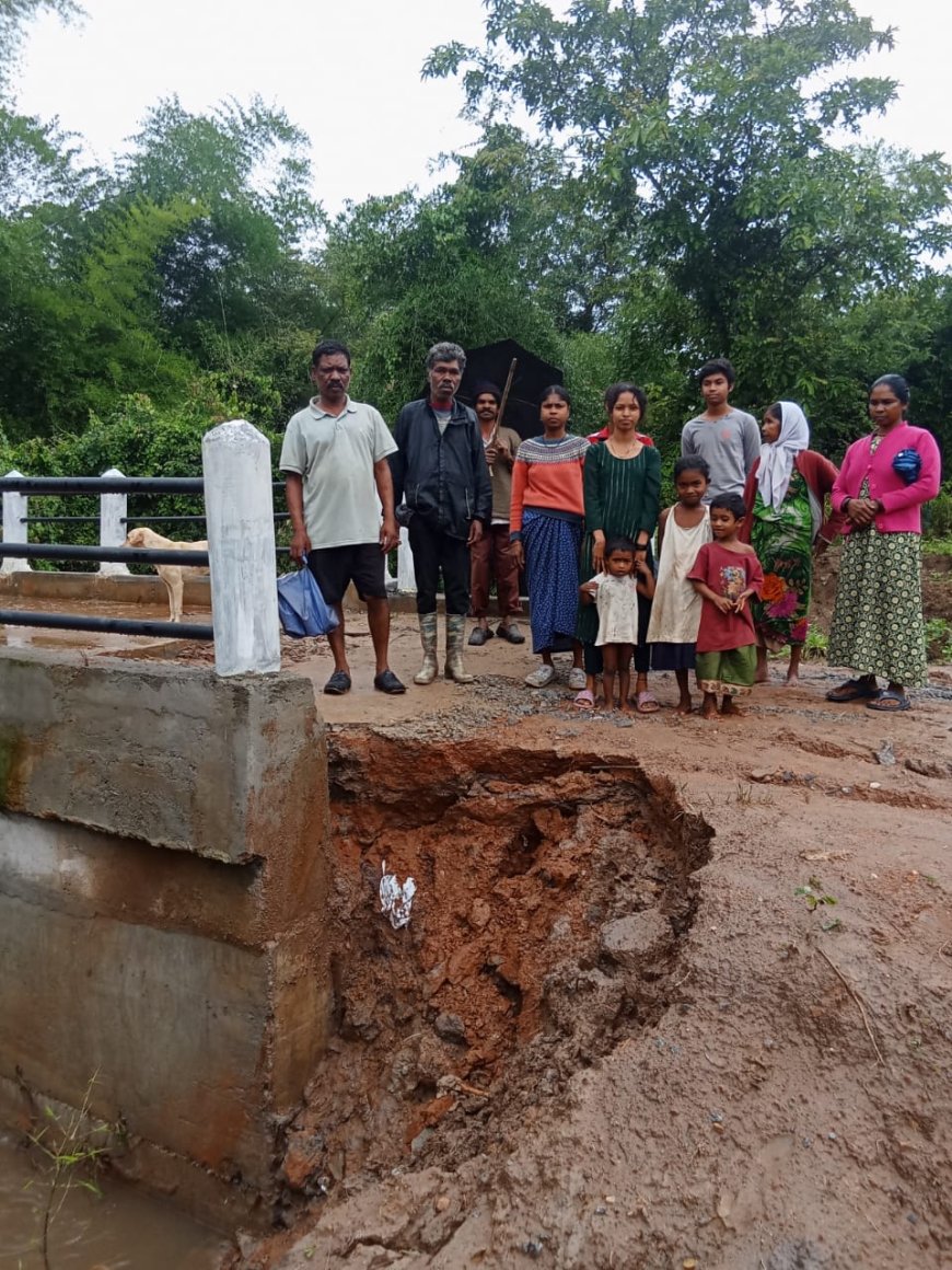 ನಿಟ್ಟೂರು ಚಿಣ್ಣನ ಹಾಡಿ ನೂತನ ಸೇತುವೆ ಪಕ್ಕ ಬರೆ ಕುಸಿತ
