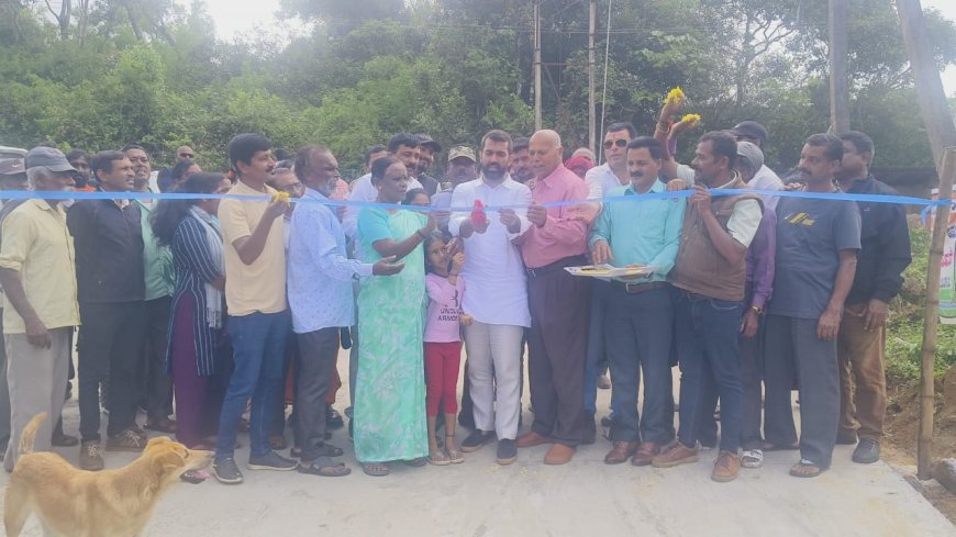 ಗಾಳಿಬೀಡು:ನೂತನ‌‌ ಕಾಂಕ್ರೀಟ್ ರಸ್ತೆ ಉದ್ಘಾಟಿಸಿದ ಶಾಸಕ ಡಾ ಮಂತರ್ ಗೌಡ