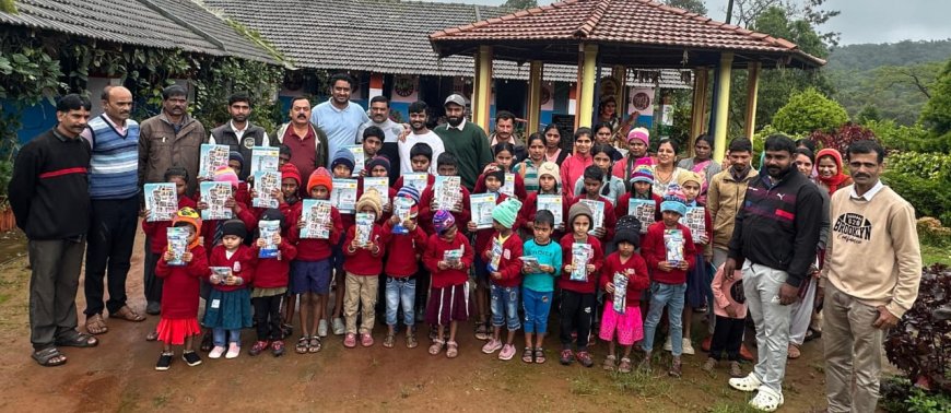ಬೆಂಗಳೂರಿನ ಪ್ರಣವ್ ಫೌಂಡೇಶನ್ ವತಿಯಿಂದ ತಾಲೂಕಿನ ಶಾಂತಳ್ಳಿ ಸರ್ಕಾರಿ ಶಾಲಾ ಮಕ್ಕಳಿಗೆ  ನೋಟ್ ಪುಸ್ತಕ ವಿತರಣೆ